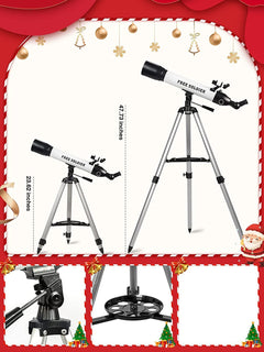 Telescope for Adults Astronomy 700 x 90 mm AZ Astronomical Professional Refractor Telescope for Kids Beginners with Advanced Eyepieces, Tripod, Wireless Remote, White