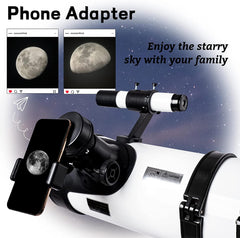 ESSENWI 130EQ Reflector Telescope for Adults Astronomy, Professional Telescope for Adults, with 2 Plossl Eyepieces, 3X Barlow Lens, Adjustable Equatorial Mount Tripod, 2023 New