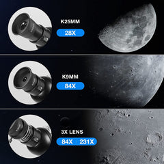 Telescope for Adults Astronomy 700 x 90 mm AZ Astronomical Professional Refractor Telescope for Kids Beginners with Advanced Eyepieces, Tripod, Wireless Remote, White