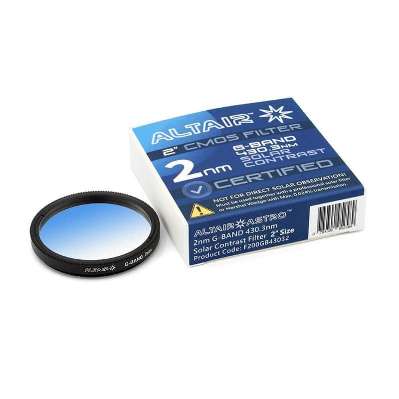 Altair 2nm G-Band Solar Contrast Filter - 2" 430.3nm – World of Telescopes